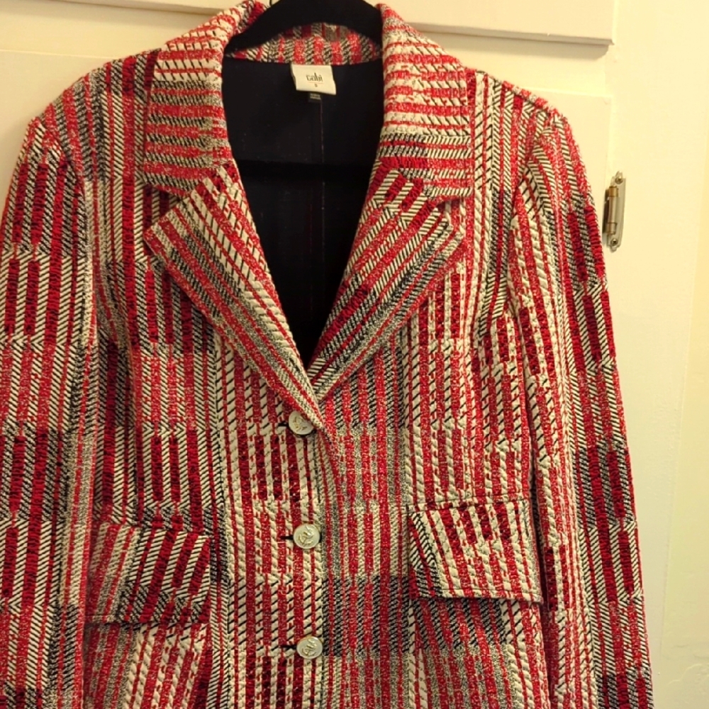 Cabi quilted nautical blazer